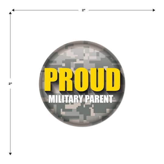 Beistle 2" Camouflage Proud Military Parent Buttons, 6ct.